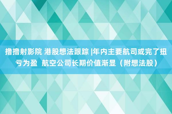 撸撸射影院 港股想法跟踪 |年内主要航司或完了扭亏为盈  航空公司长期价值渐显（附想法股）