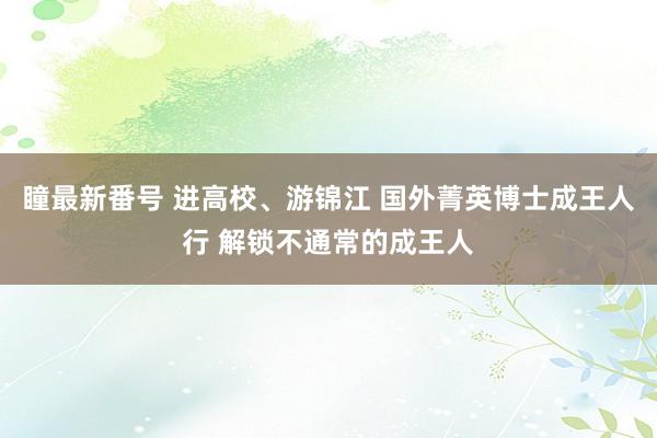 瞳最新番号 进高校、游锦江 国外菁英博士成王人行 解锁不通常的成王人