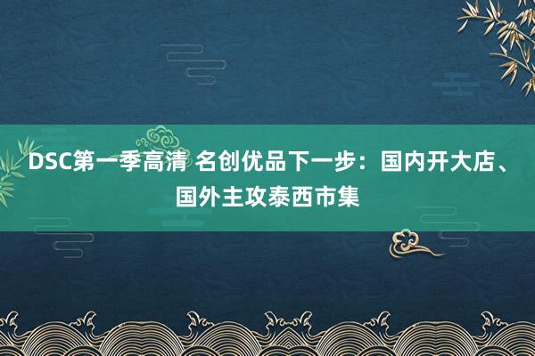 DSC第一季高清 名创优品下一步：国内开大店、国外主攻泰西市集